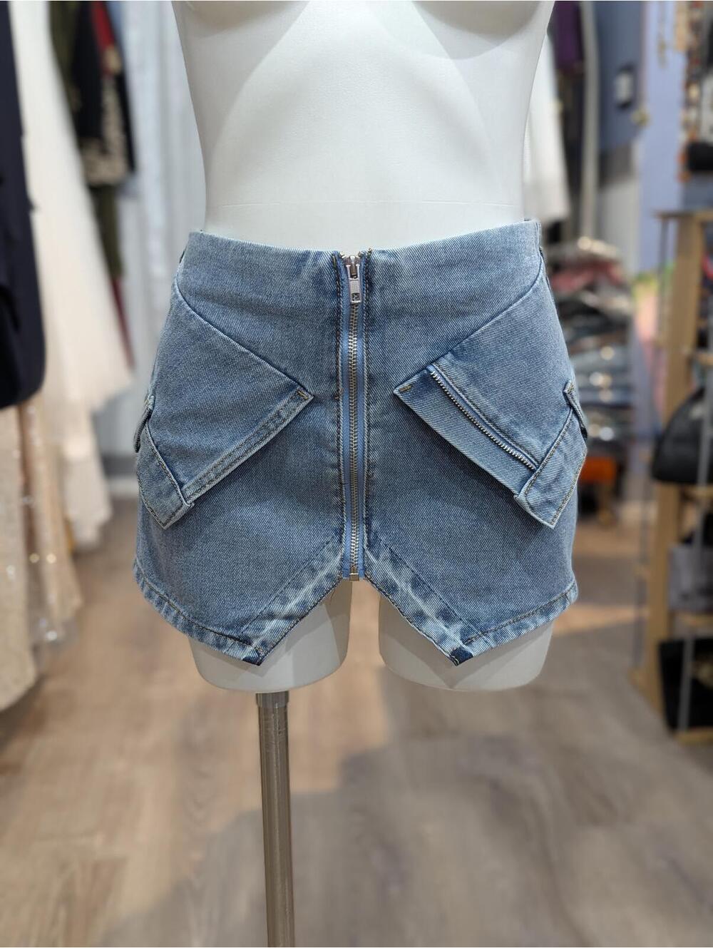 PrettyLittleThing Micro Mini Denim Skirt